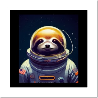 Cute Animal In Astronaut Suit Posters and Art